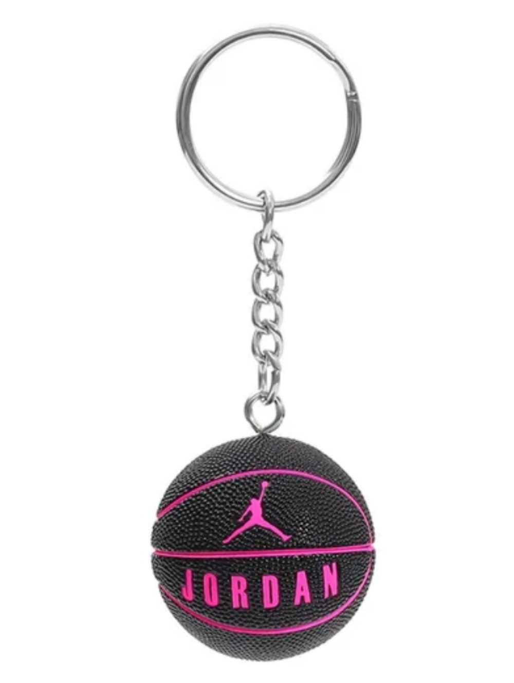 JORDAN Mini Basketball Custom Keychain in Black & Pink